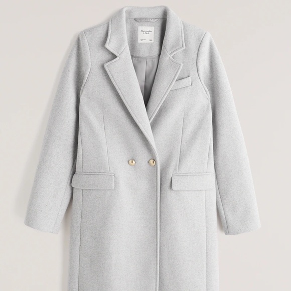 tailored wool blend dad coat